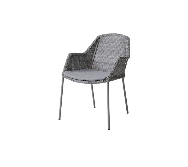 Breeze stol, stabelbar inkl. hynde fra Cane-line Light grey / Grey - Cane-line Natté - Jacobsen Plus