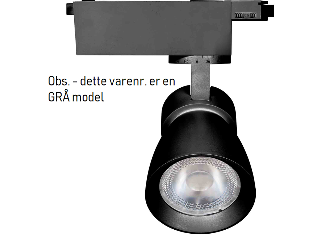 Methone LED skinnespot 3500lm 35W 3000K Grå