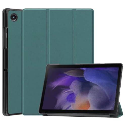 Fodral för iPad Air 11 tum fodral (M3/M2, 2025/2024) surfplatta, smal lätt trippelstativ magnetiskt hårt fodral PU-läder folio bokomslag skyddande skal för iPad Air 11 tum M3/M2, mörkgrön