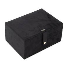 World of Treasured Pieces Tahiti velour smykkeskrin (SORT (100))