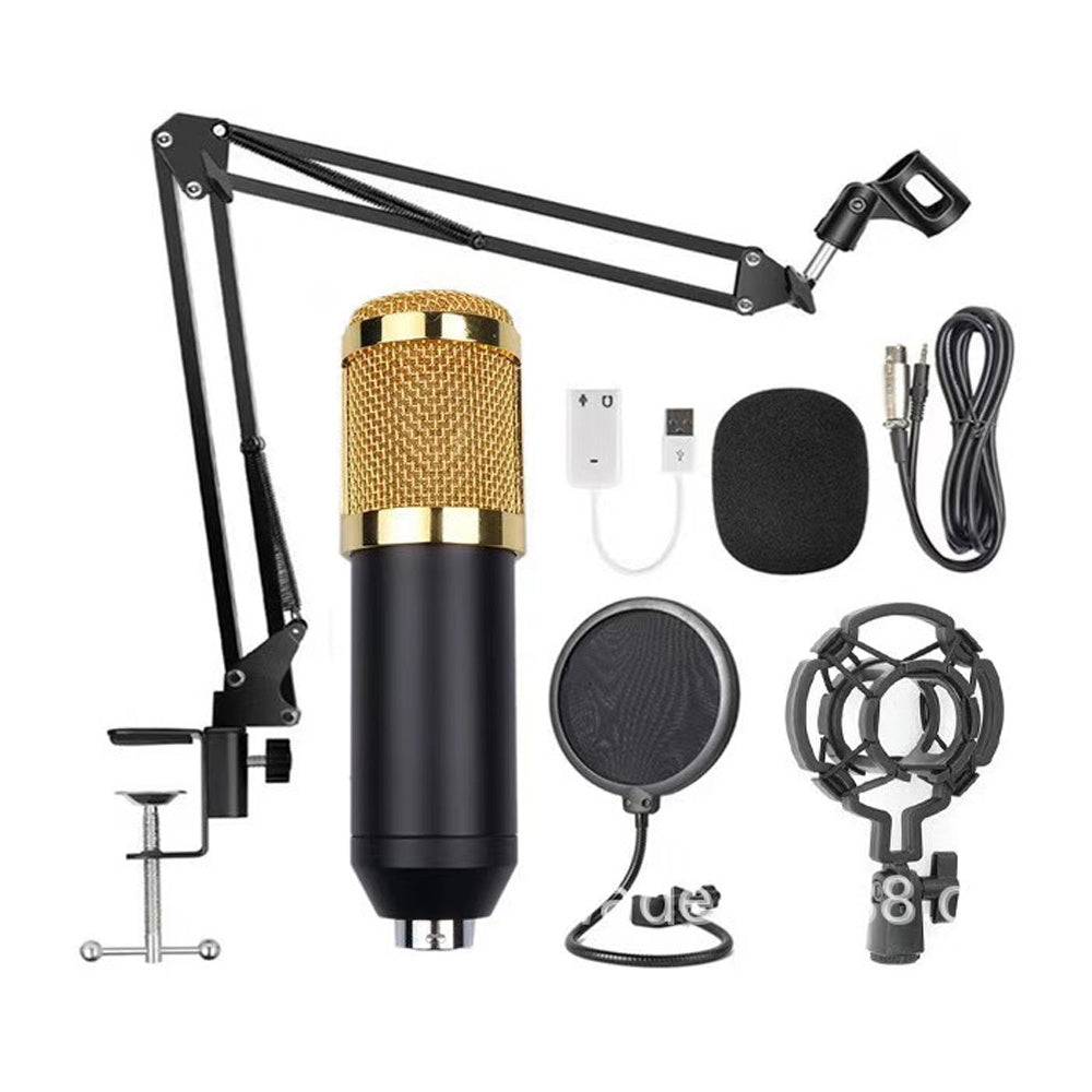 Bm-800 Network K Song Anchor Microphone Set Usb Sound Card 35 Bracket Blowout Prevention Net Condenser Microphone Set - A