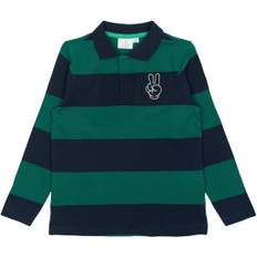The New Tnpino L_S Pique Polo Stl. 98-104 cm/3-4 år unisex - Pikétröjor Från Magasin - Navy Blazer Strip (98-104 cm/3-4 år)