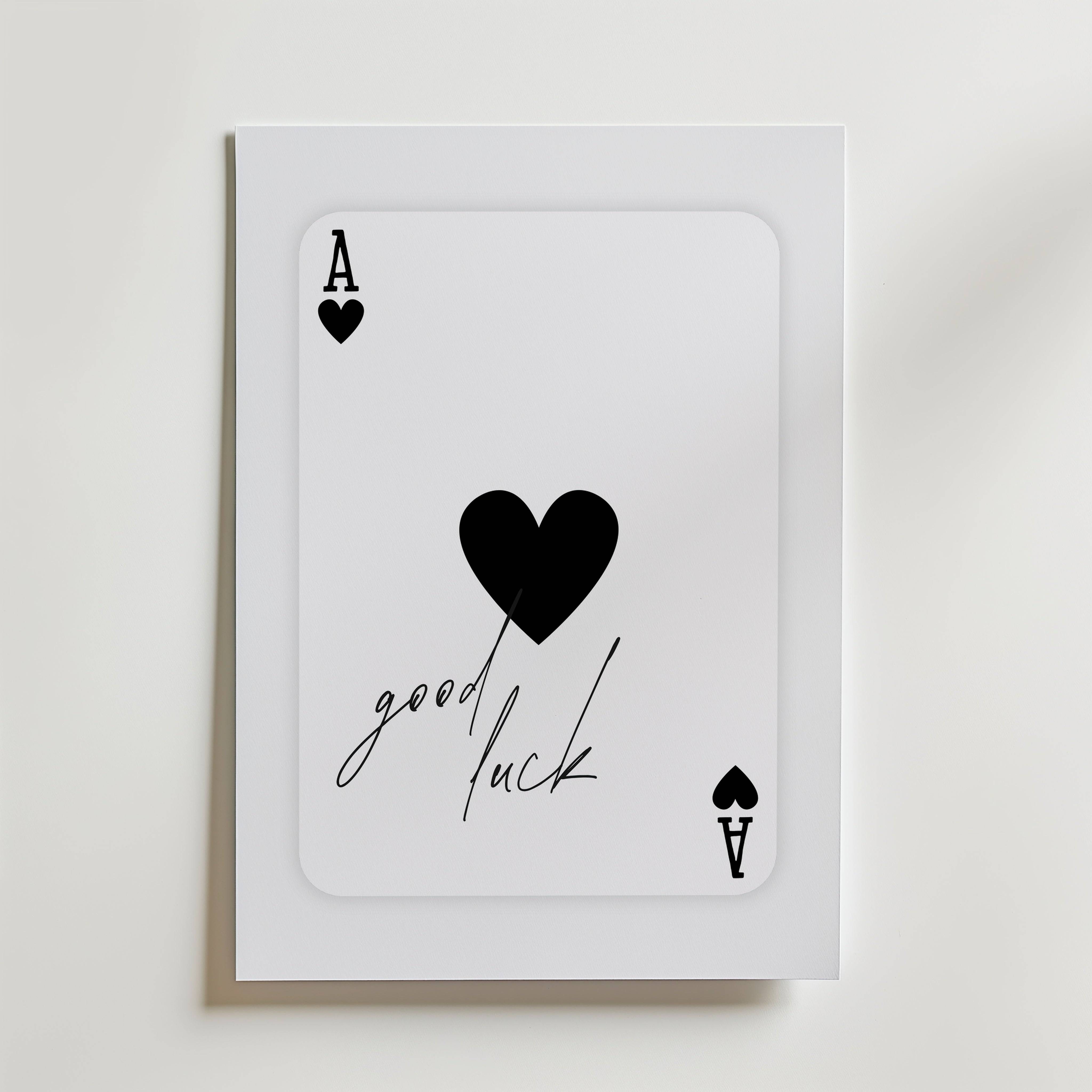 Lucky Ace Poster - Premium Canvas 40x50 cm Utan passepartout