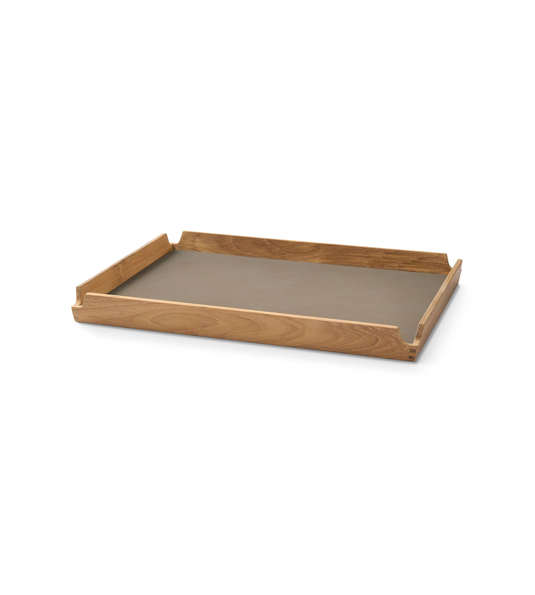 LIND DNA - Teak Tray Airy Clay Brown M: L:36 x W:28 x H:3,5cm.