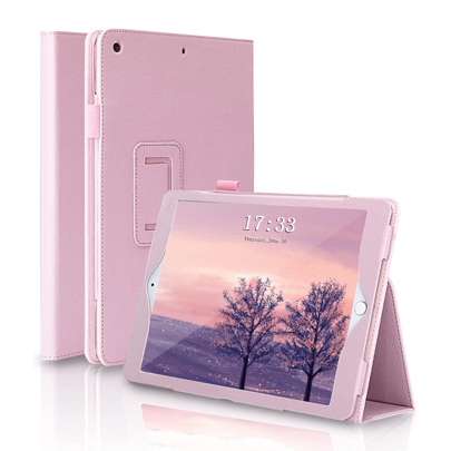 Apple-fodral kompatibelt med Samsung Galaxy-surfplattor / IPad / Redmi Pad Se, hopfällbart stativ Stötsäkert Smart Cover med pennhållare [Auto Sleep/W - Rosa (Multi-size)