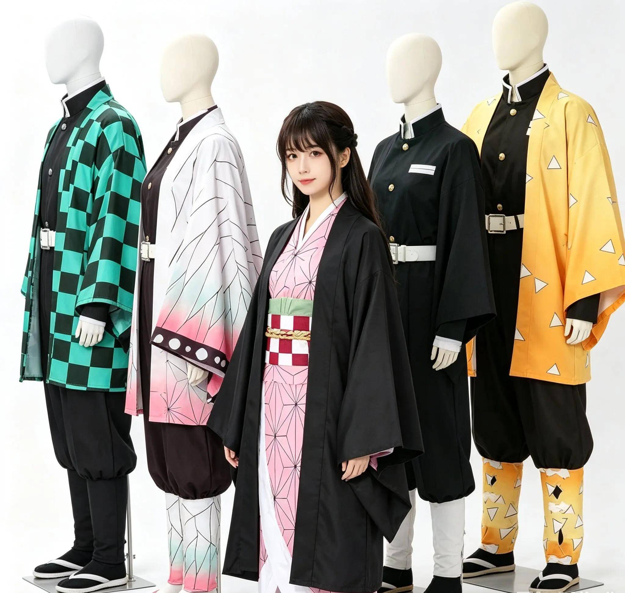 Hallowmas Japansk Anime Flera Stilar Haori Cosplay hallowen Kostymset Kimono Uniform Full Utrustning för Grupp Temafest cm