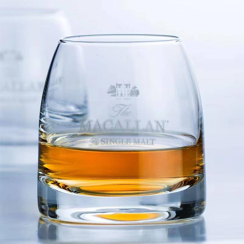 Macallan Exklusiv Single Malt Whiskeyglas Kristall Vinmugg Vodka Konjak Brandy Snifter Samlas Munsmakande Kopp gray