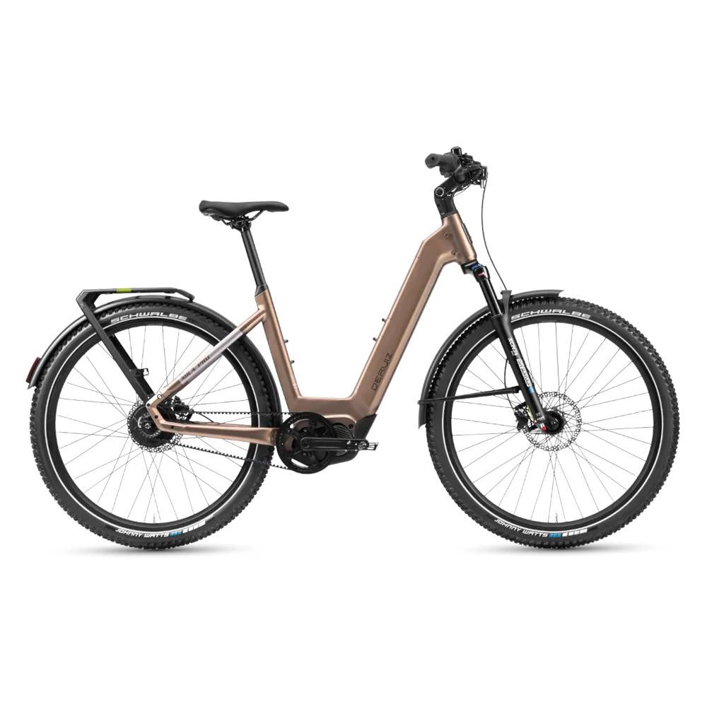 Deruiz Mica Pro Elcykel - Remtræk - Centermotor - Bronze mat Bronze 720watt - 15ah - 48V 42 cm - Small.