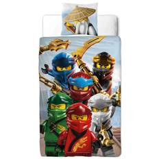 Ninjago sengetøj - 140x200 cm - LEGO Ninjago Master Wu - 2 i 1 Sengesæt - 100% bomuld