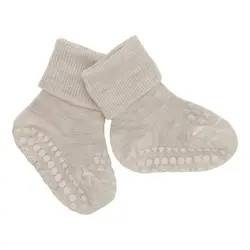 GOBABYGO Skridsikre Strømper -  Merino Uld - Sand