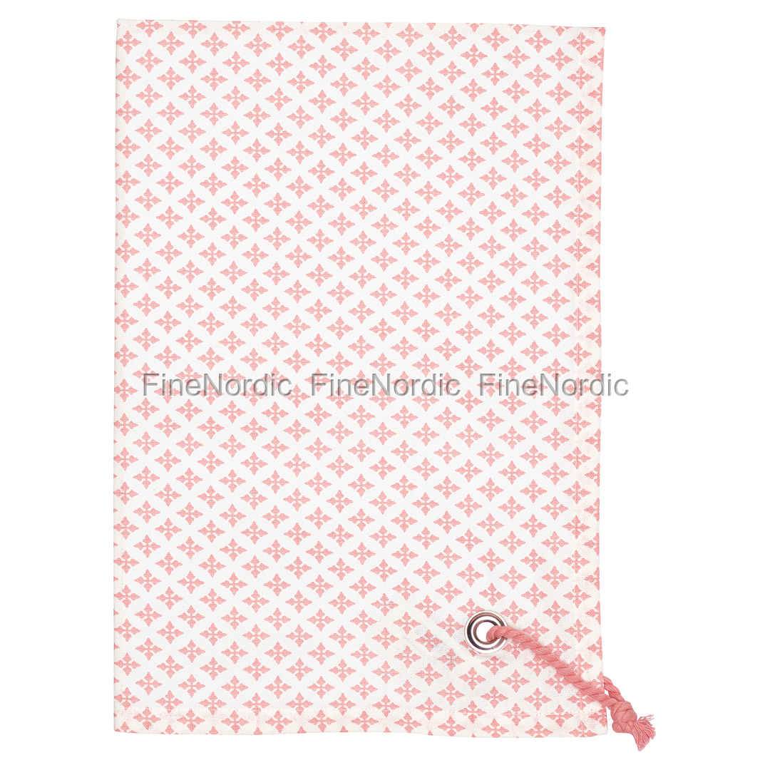 GreenGate Tea Towel "Sasha Peach with Rope String"