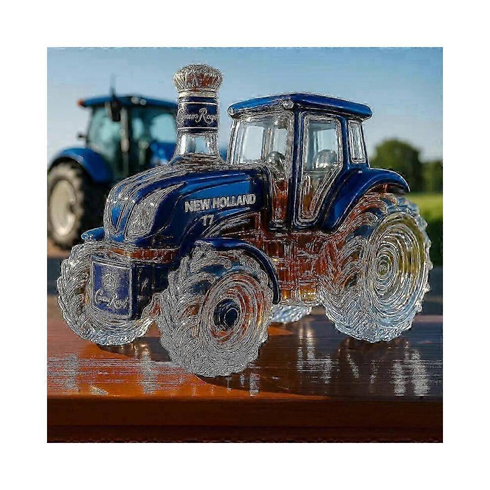 (Blå Traktor) Ny Whiskeyglas Karaff, Halloweenkul Whiskeyflaska, Hembar Dekoration Gåva Whiskeykaraff Set