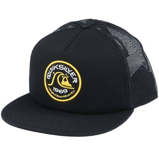 Quiksilver - Svart trucker Keps - Kids Broacher Black Trucker @ Hatstore