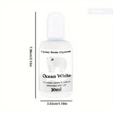 TEMU White Epoxy Resin Pigment, 1.01oz (30ml) - Opaque Colorant For Uv & Resin Crafts