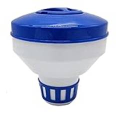 Closer 1 Deluxe Pool Chlorine Floater Dispenser 3- Tabletter, 7- Diameter Inground & Aboveground Swimmingpools Blå & Vit