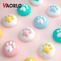 VAORLO Cat Claw Thumb Grip Cap JoyCon Joystick Silikon Skyddskåpa Controller Thumbstick Case Box För Nintendo Switch Tillbehör
