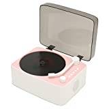 Bärbar CD-spelare med Bluetooth, Vintage CD-musikspelare, Retro Grammofon CD-spelare, Inbyggda HiFi-högtalare, Stöd för USB, AUX-ingång, Idealisk för Presenter och Heminredning(Rosa)