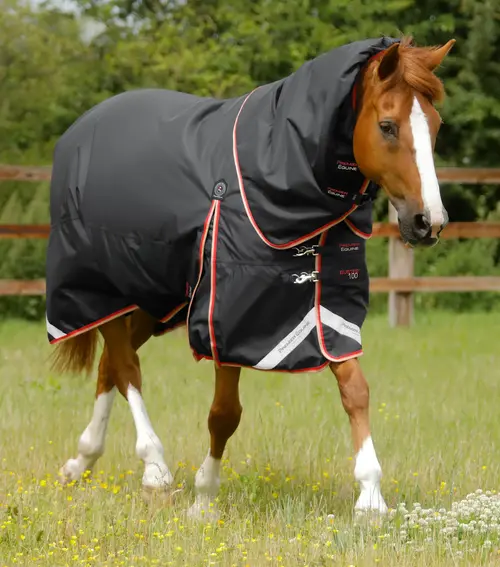 Premier Equine Buster 100g dækken - Snug-fit hals - 6,0" (135cm), Sort