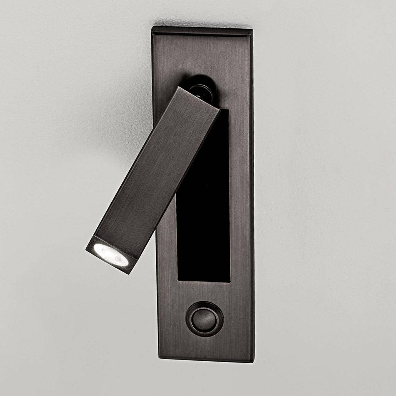 Inbyggd Ljus – Minimalistisk Sängside Vägglampa LED - Mat svart / Kallvit / Dia 5cm x H 17.8cm set av 2 fyrkant