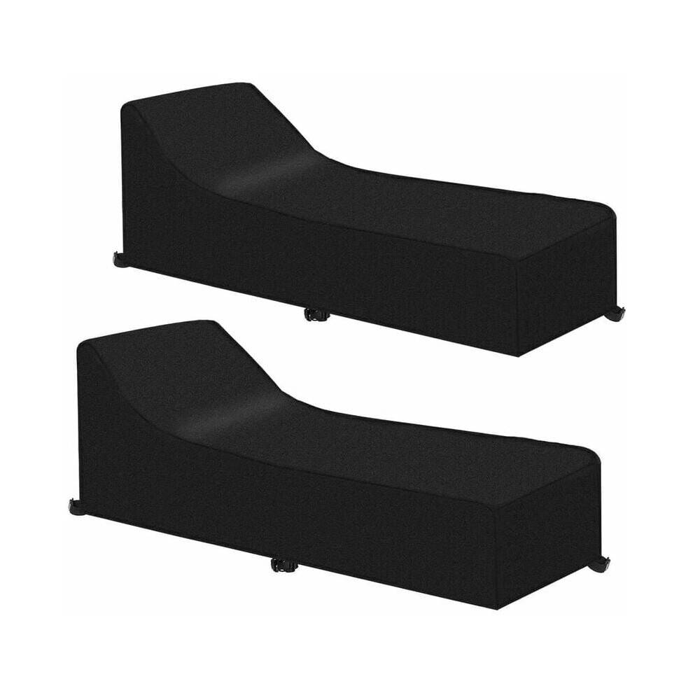 Polyester overtræk til udendørs lounge, holdbart 210D Oxford med vandtæt og vindtæt belægning til beskyttelse af havemøbler (200x75x40 / 70 cm)