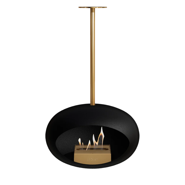 Le Feu Sky biopejs i sort - Rose gold - 100 cm - Rose gold brænder.