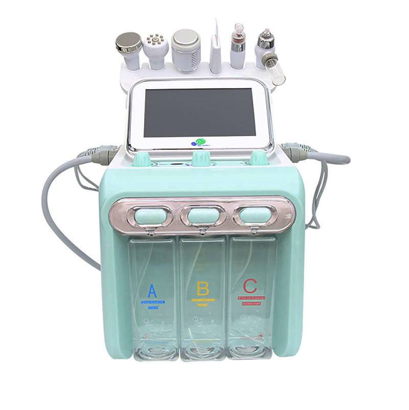 2024 hydrogen Oxygen H2o2 6 in 1 Small Bubble Water Diamond Dermabrasion Ultrasonic Oxygen Jet Peeling Facial Machine