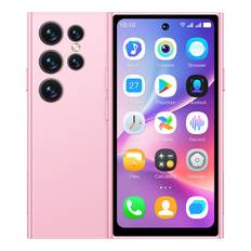 S25 Pro 3G Mini Mobiltelefon WCDMA 4,0 tum Fyrkärnig 2 GB RAM 16 GB ROM Typ-C 2000 mAh Ansiktsidentifiering Android Smartphone rosa