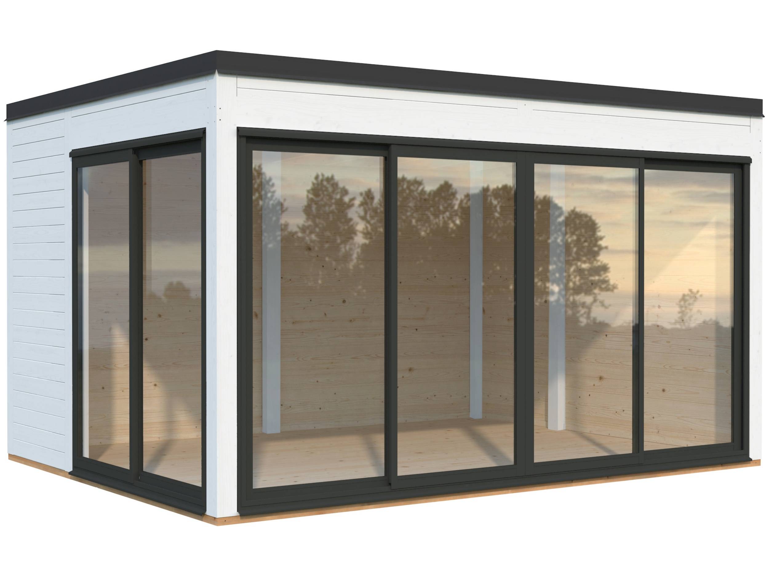Anneks m/skydedør, Serena Plus 1, 12,6 m², hvid