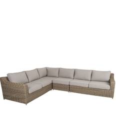 Brafab Glendon hjørnesofa - rustik polyrattan / beige - 323x253