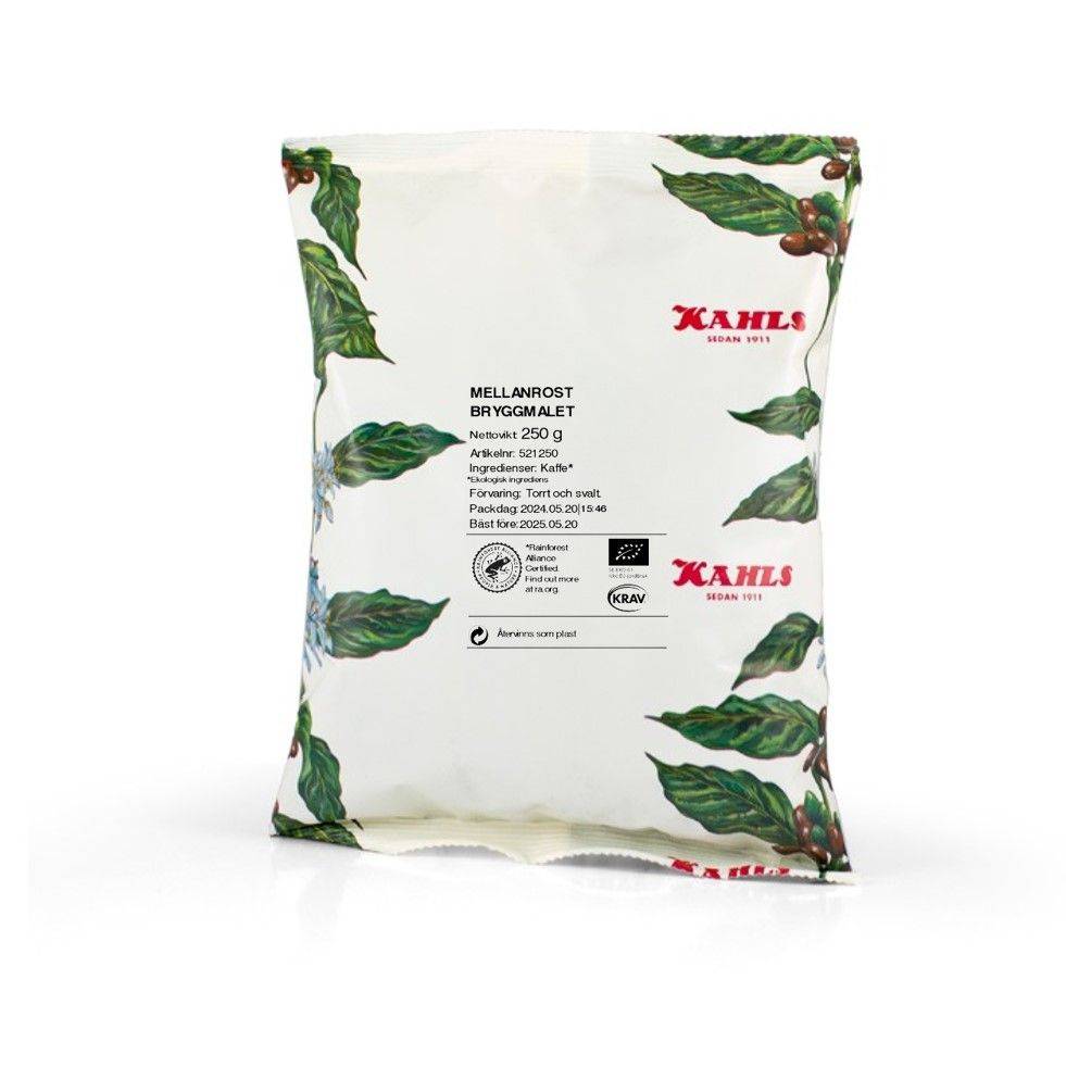 Kaffe Kahls Malt Mellanrost Bryggmalet RFA SG & KRAV 0.25kg