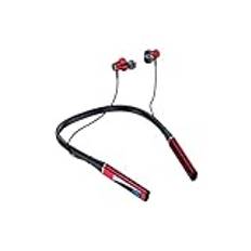 over-ear hörlurar Trådlösa Hörlurar Halsband Bluetooth-hörlurar Med Mikrofon Auriculares Sport Headset HD Bass Sd-kort vattentäta hörlurar(Red)