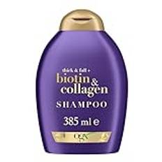 OGX Biotin & Collagen Shampoo (385 ml), kräftigendes Haarshampoo für feines & dünnes Haar, mit Vitamin B7 Biotin & Kollagen, ohne Sulfate