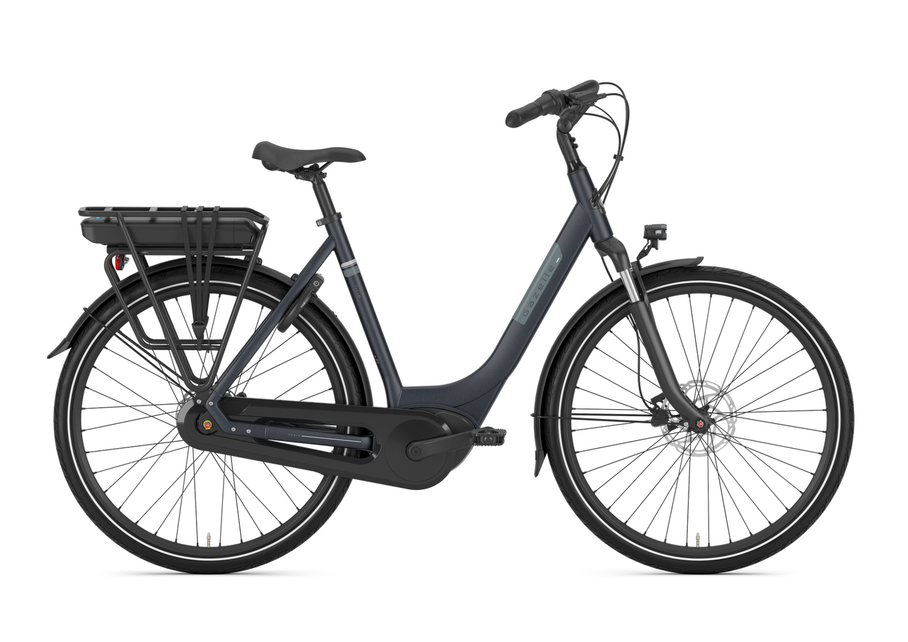 Gazelle Paris C7 Graphite - 49 Cm - Elcykel Dame - Blå.