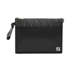 Fendi, Taske, Herre, Sort, ONE SIZE, Vitamin Cover Clutch i Sort og Sølv