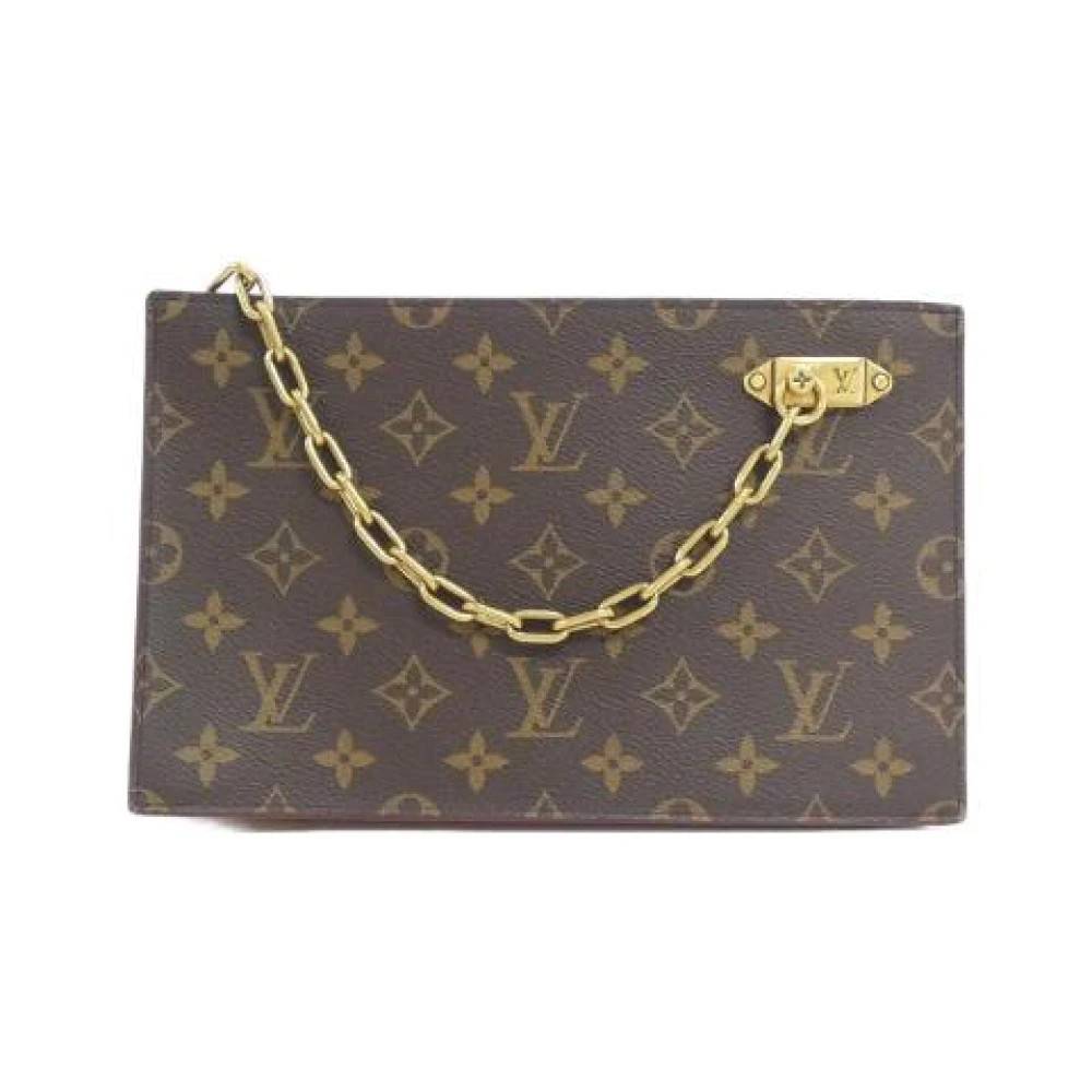 Louis Vuitton Vintage Pre-owned Monogram Chain Clutch - Vintage - Dame - Brun - ONE SIZE - Uld