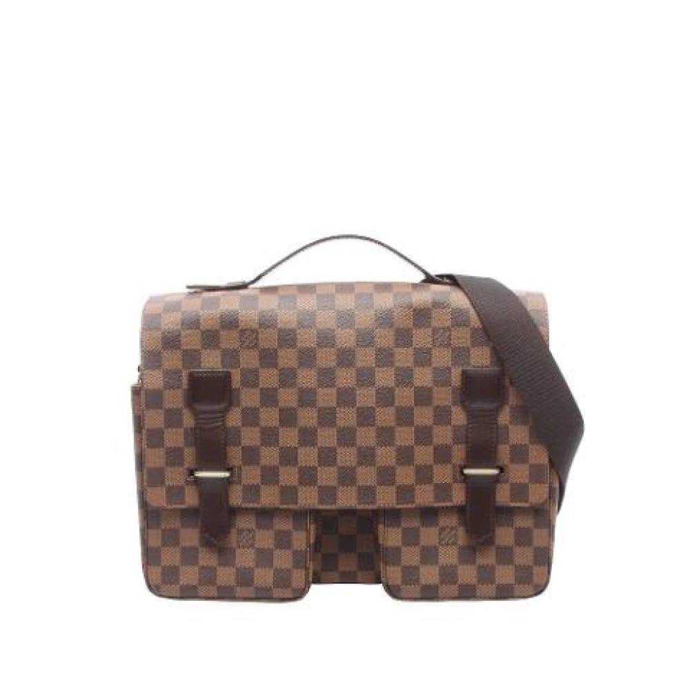 Louis Vuitton Vintage Pre-owned Stof Håndtaske - Vintage - Dame - Brun - ONE SIZE - Tyl