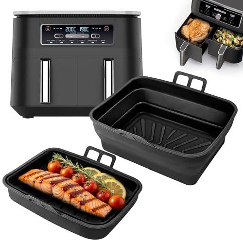 Set med 2 vikbara silikonformar för fritös Ninja Foodi Max Dual Zone AF300EU AF400EU 7,6 L-9,5 L