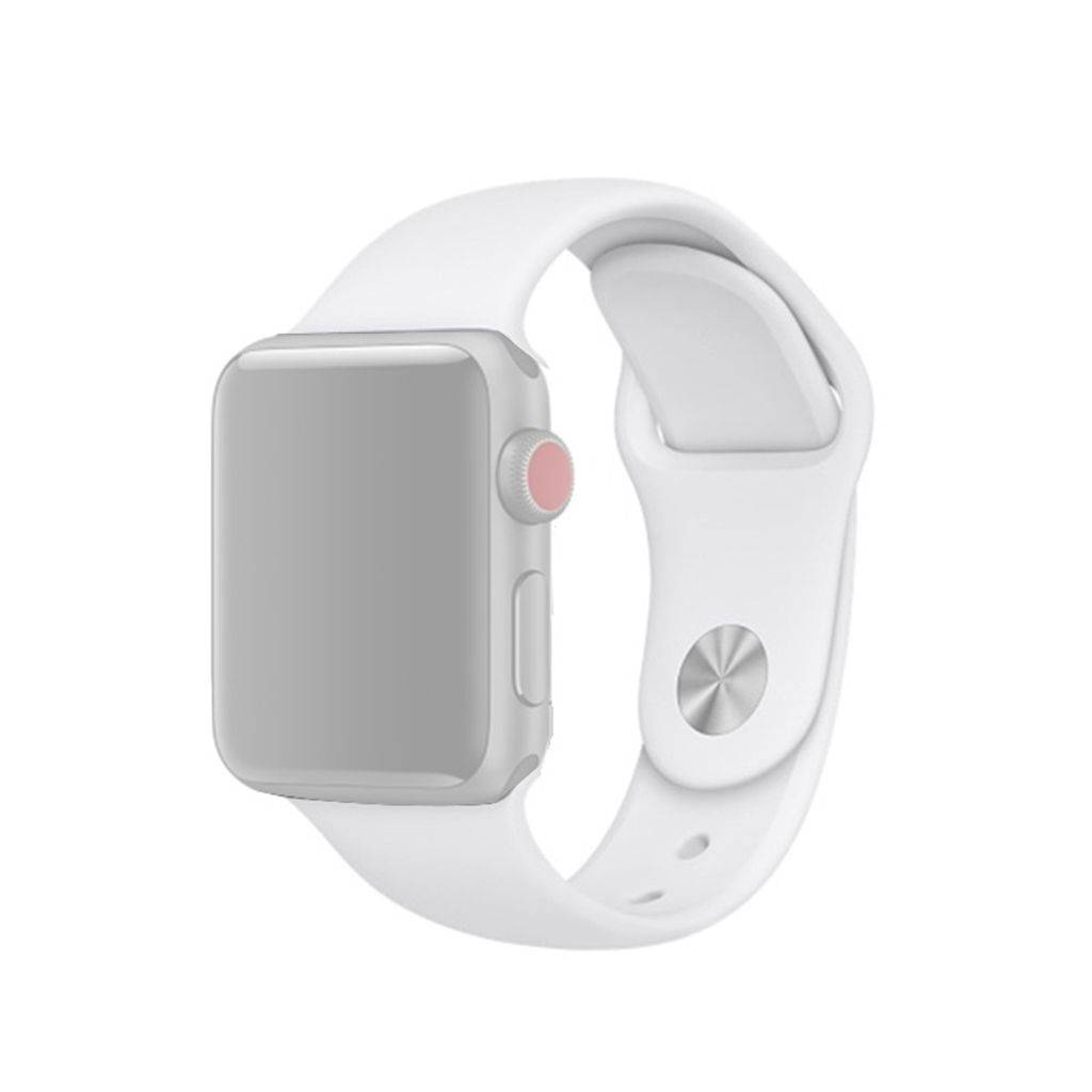 Apple Watch 42/41/40/38mm Silikone Urrem – Hvid