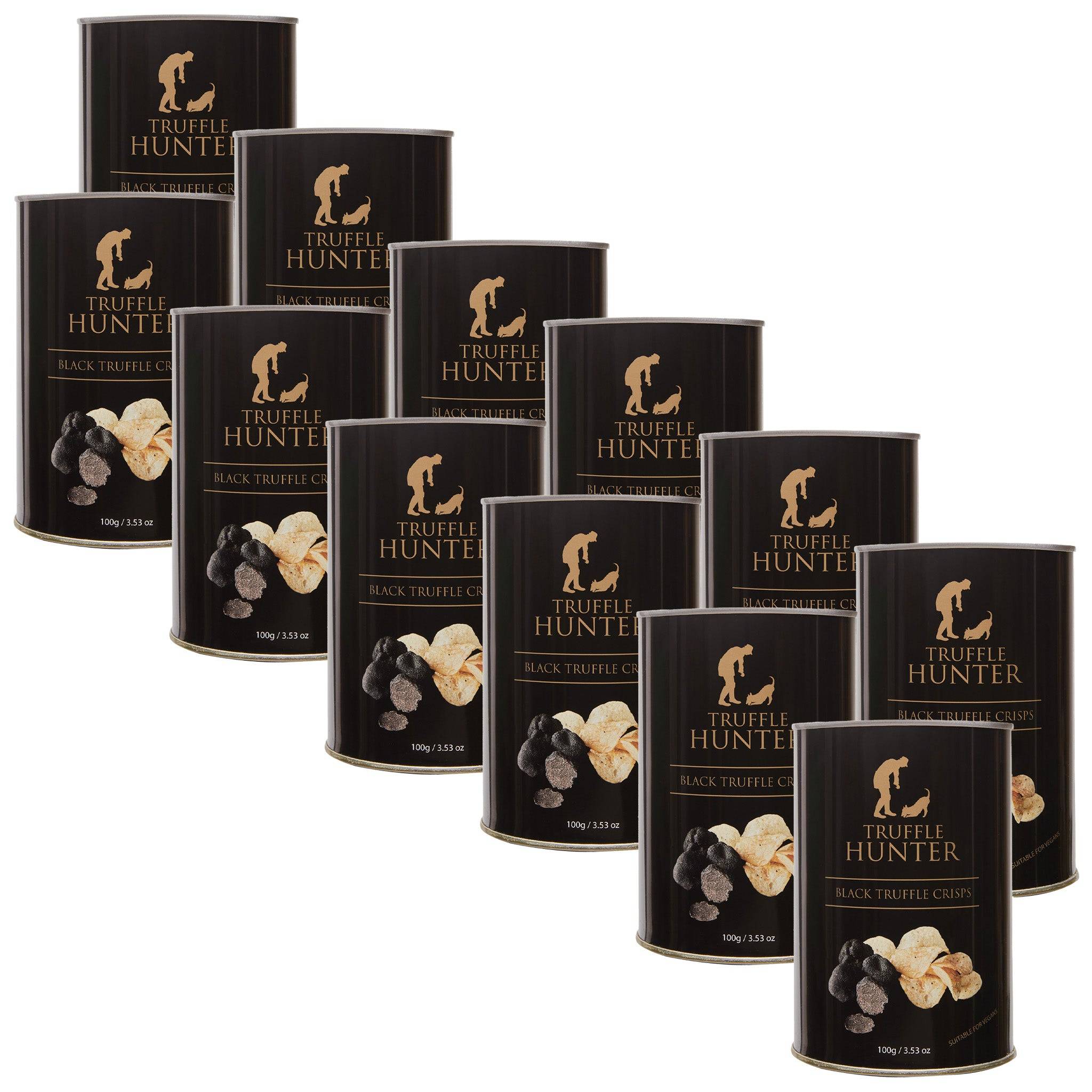 Black Truffle Crisps 100g Gourmet Crisps with Real Black Truffle Flavour, 12 x 100g
