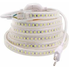 (Kold Hvid, 8m) LED Strip, LED Strip, LED Hovedbånd, LumiChristmass Led Hovedbånd 220V AC 2835 IP68 Vandtæt 144Leds/m 900LM, LED Strip Lys LumiC