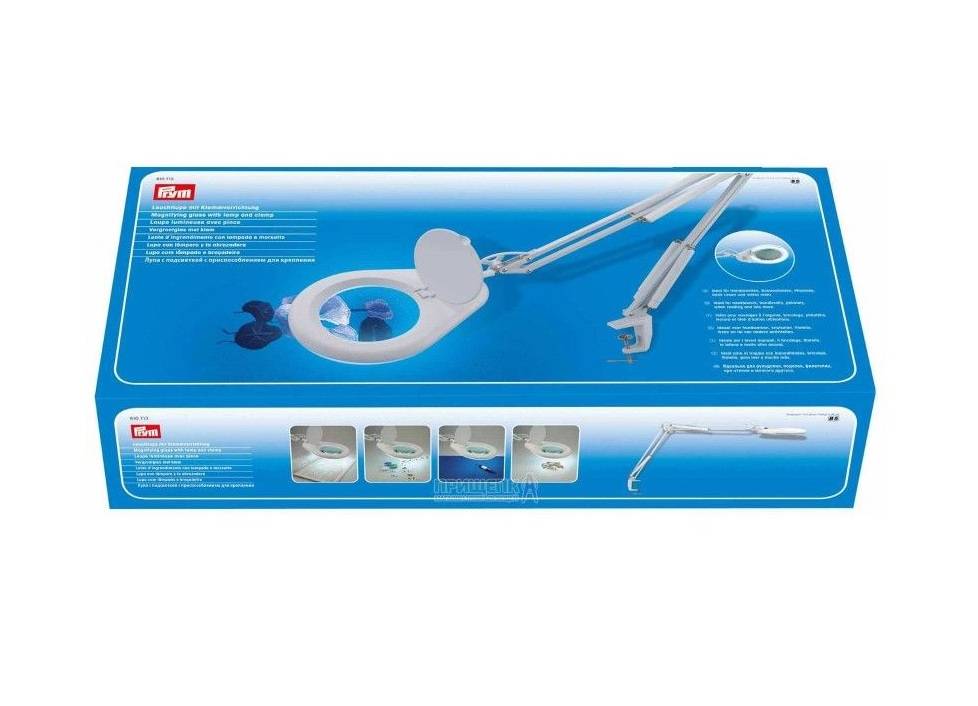 Prym - LED LUP Lampe - Bordklemme (Forstørrelsesglas).