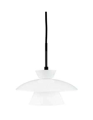 VALBY Pendellampe i metal og opalglas Ø20 cm 1 x G9 LED - Opalhvid