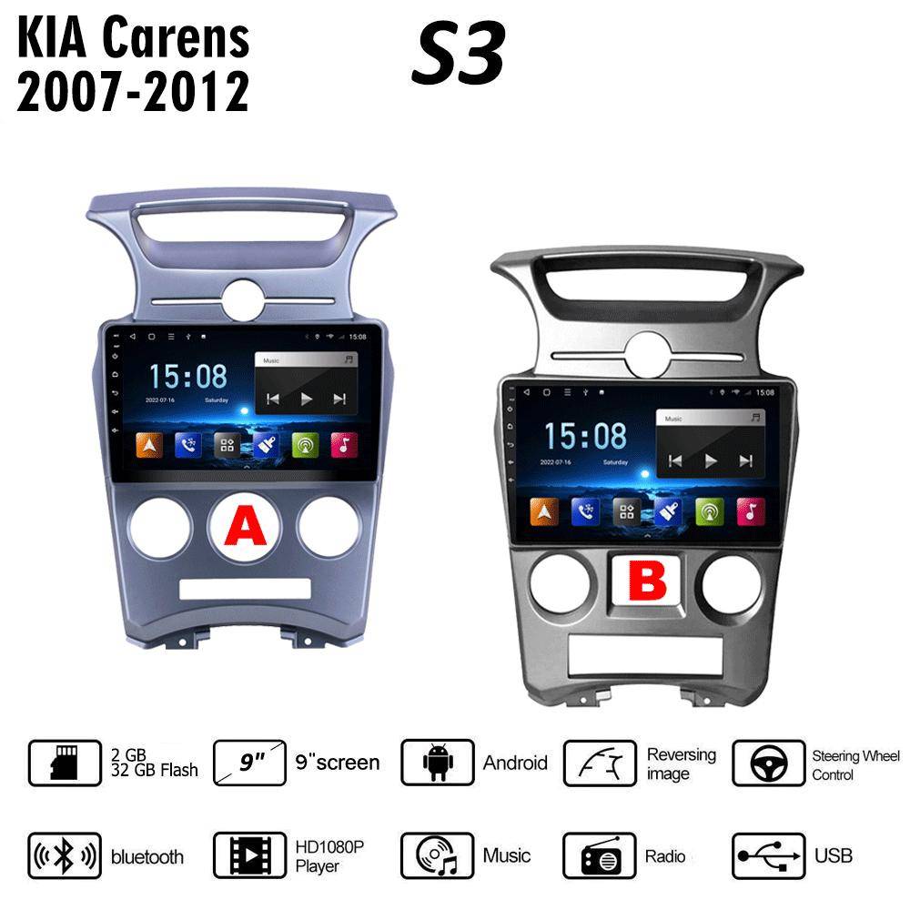 9 tum Trådlös Android Bilradio Carplay För KIA Carens 2007-2012 Bil Multimedia Videospelare GPS-Navigation WIFI 2+32GB