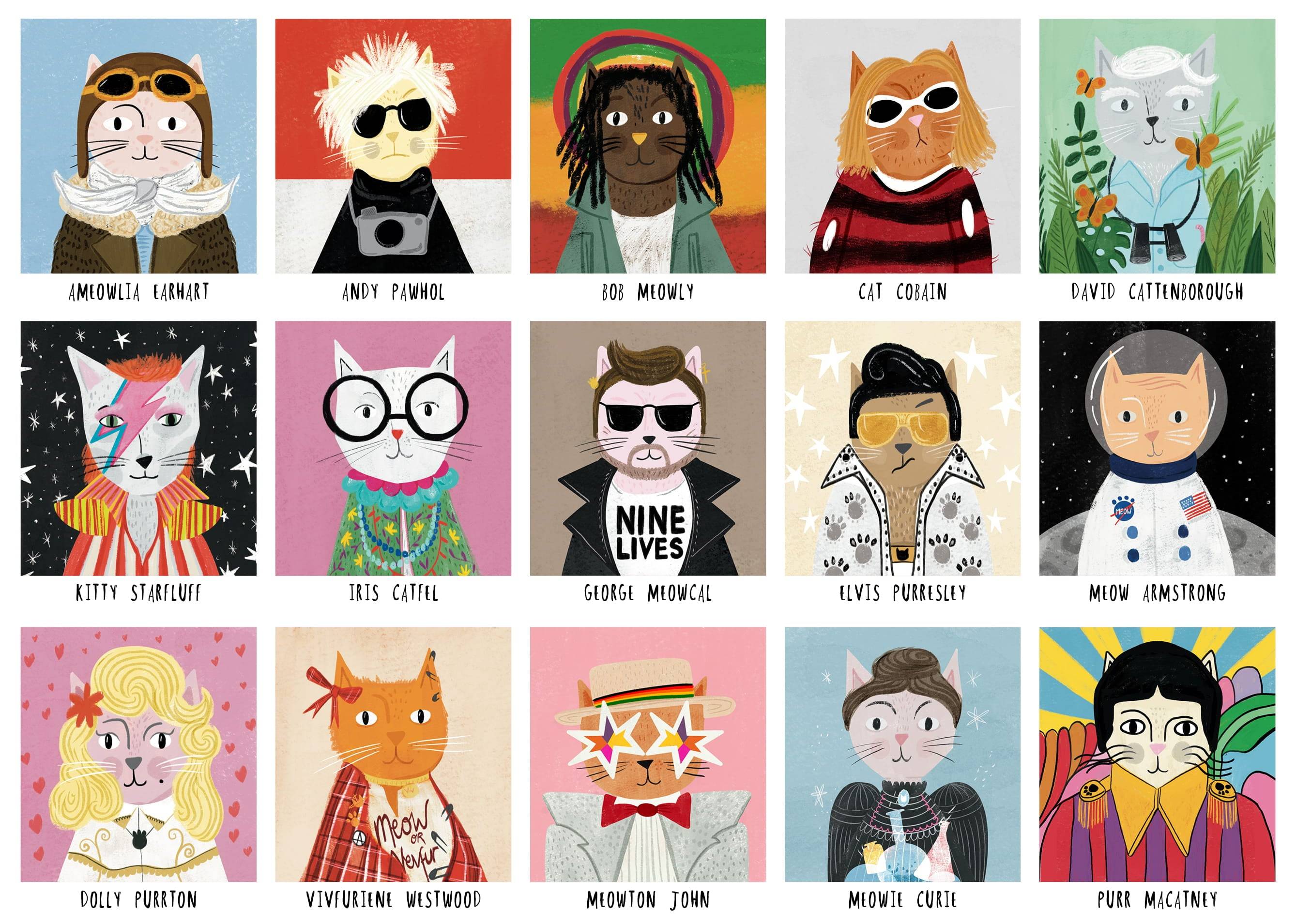 Cat Icons 1000 Piece Jigsaw Puzzle - Default Title