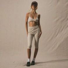 Ribbad Monterad Capri Legging Botten Endast våren sommaren Söt semester Casual - Kaki (L,M,S,XL,XS)