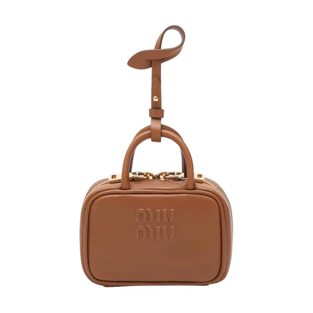 Miu Miu Beau Micro Lædertaske - Tasker - Dame - Brun - ONE SIZE - Læder
