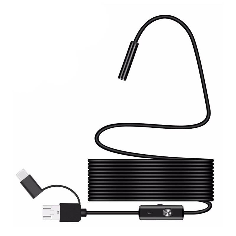 Wifi endoskop kamera mini vattentät hård mjuk kabel inspektionskamera 7mm 8mm 3.5m usb endoskop borescope för iphone android