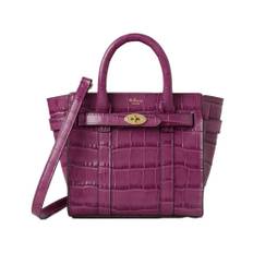 Mulberry, Taske, Dame, Lilla, ONE SIZE, Uld, Micro Zipped Bayswater Orchid Bloom