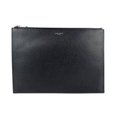 Saint Laurent Vintage, Pre-owned, Herre, Sort, ONE SIZE, Læder, Pre-owned Laeder clutches