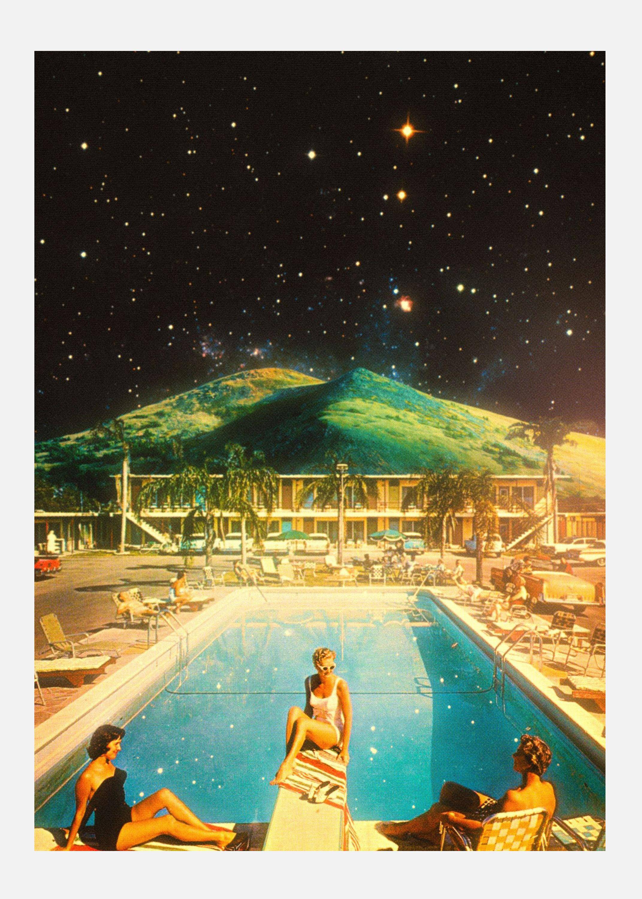 Space Pool Canvastavla (70x100 cm)